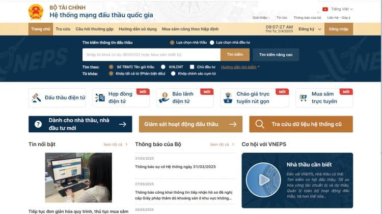 Lưu ý kỹ thuật khi nộp hồ sơ thầu qua mạng